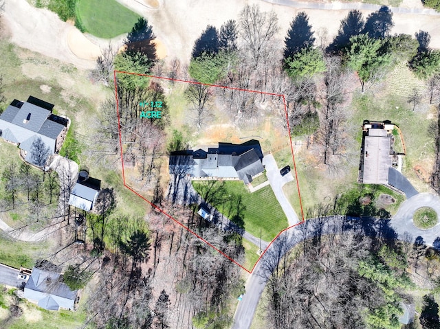 45 Link Hills Cir, Greeneville, TN 37743 - aerial view of property and surrounding area with property parcel outlined