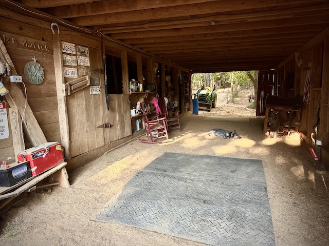 view of horse barn