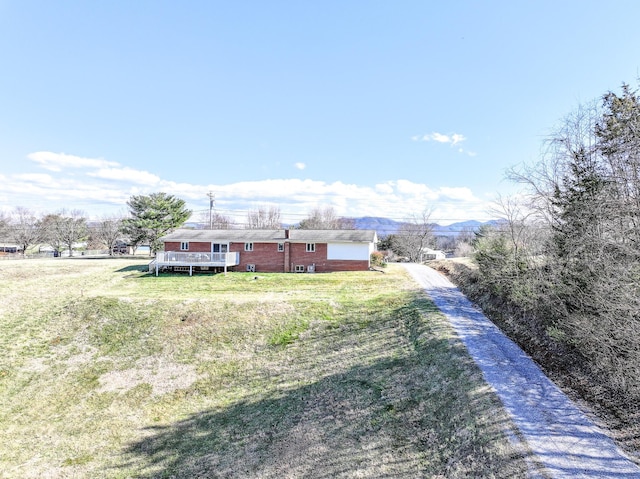 1554 Old Parrotsville Hwy, Parrottsville, TN 37843 - view of grassy yard featuring a wooden deck