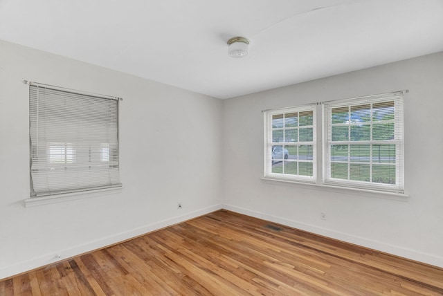 empty room featuring light hardwood / wood-style floors