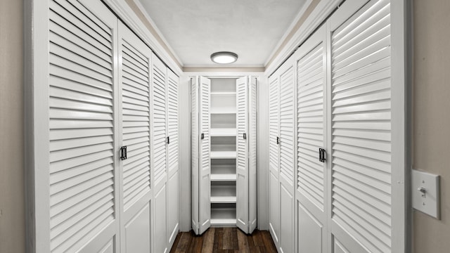 1115 Old Cartertown Rd, Road, Gatlinburg, TN 37738 - hall featuring dark wood finished floors and crown molding