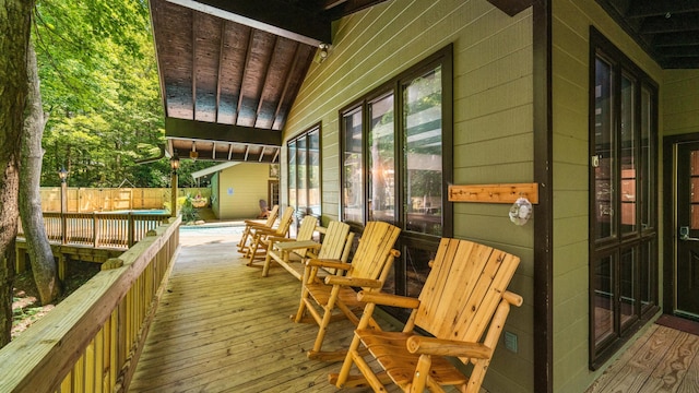 1115 Old Cartertown Rd, Road, Gatlinburg, TN 37738 - deck with fence