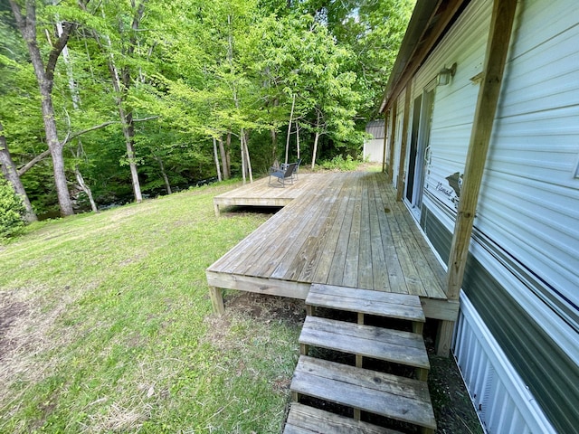 4124 Big Creek Rd, Hartford, TN 37753 - deck with a lawn