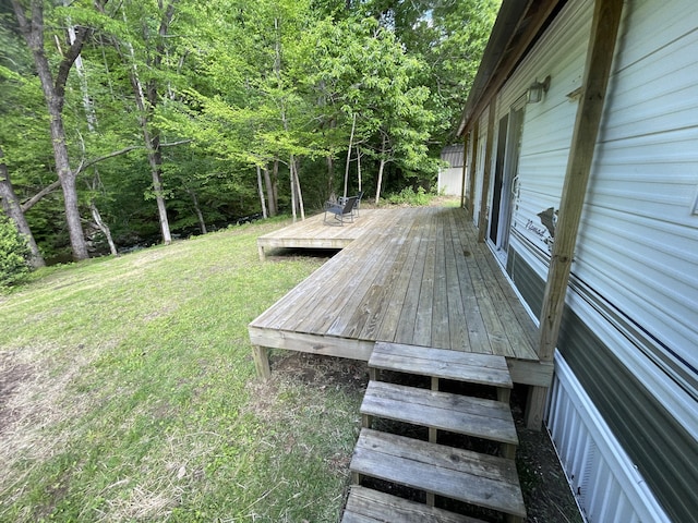 4124 Big Creek Rd, Hartford, TN 37753 - deck featuring a lawn