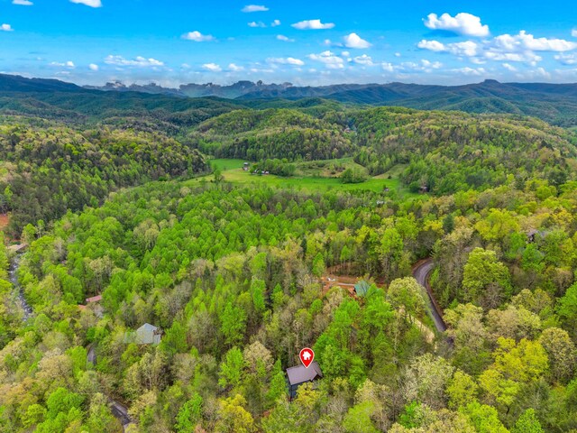 5276 Riversong Way, Sevierville, TN 37876 - aerial view featuring a view of trees and a mountain view