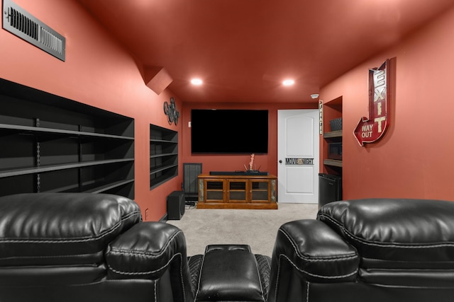 1327 Clinch View Cir, Jefferson City, TN 37760 - carpeted cinema room featuring recessed lighting and built in shelves