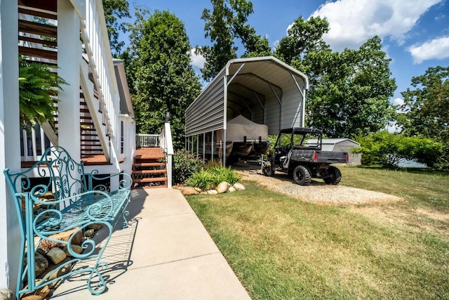 1662 Canal Ln, Dandridge, TN 37725 - view of car parking with a carport and stairs