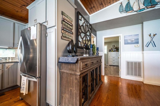 1662 Canal Ln, Dandridge, TN 37725 - hall with wooden ceiling and dark wood-type flooring