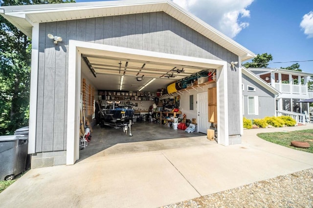 1662 Canal Ln, Dandridge, TN 37725 - garage with electric panel and driveway