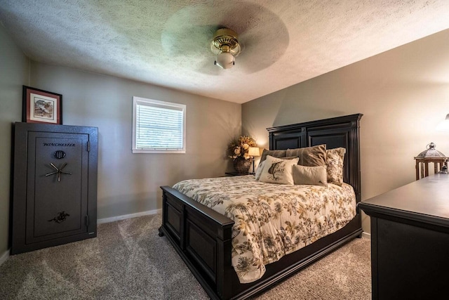 1662 Canal Ln, Dandridge, TN 37725 - carpeted bedroom with ceiling fan and a textured ceiling