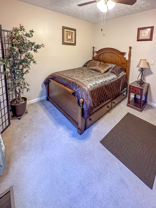 4815 Stapleton Rd, Morristown, TN 37813 - bedroom with a textured ceiling, carpet flooring, and a ceiling fan