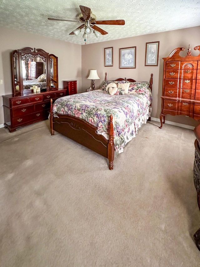 4815 Stapleton Rd, Morristown, TN 37813 - carpeted bedroom featuring a textured ceiling and ceiling fan
