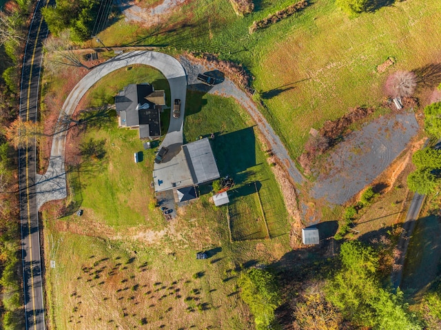 bird's eye view with a rural view