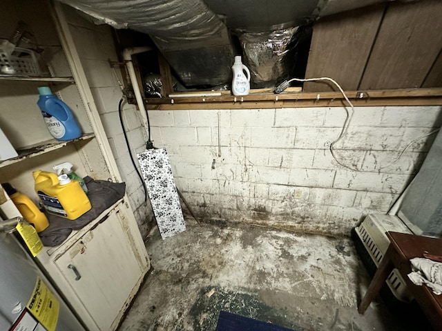 view of basement