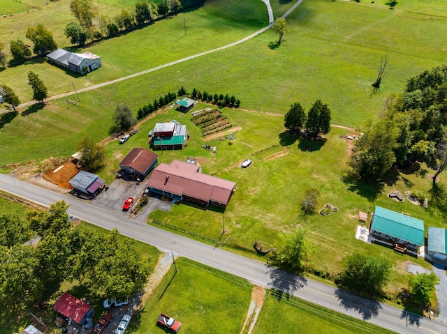 aerial view with a rural view