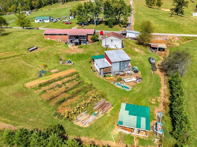 drone / aerial view featuring a rural view