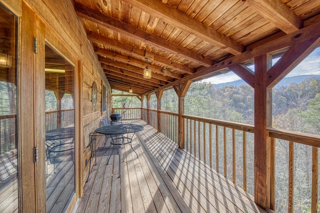 view of wooden terrace