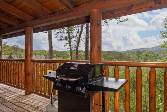 2040 Cougar Crossing Way, Sevierville, TN 37862 - deck with a grill and a view of trees
