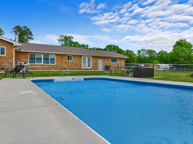 1439 Woods Ridge Rd, Dandridge, TN 37725 - view of swimming pool with french doors