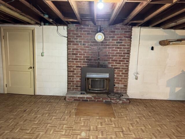 2414 Woodchuck Dell, Morristown, TN 37814 - basement featuring a wood stove
