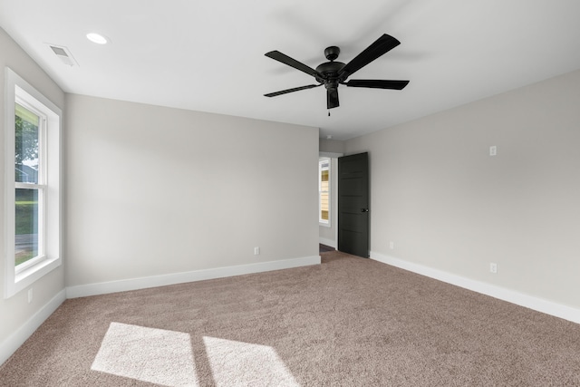 274A W Main St, Dandridge, TN 37725 - unfurnished room featuring plenty of natural light, carpet floors, baseboards, and recessed lighting