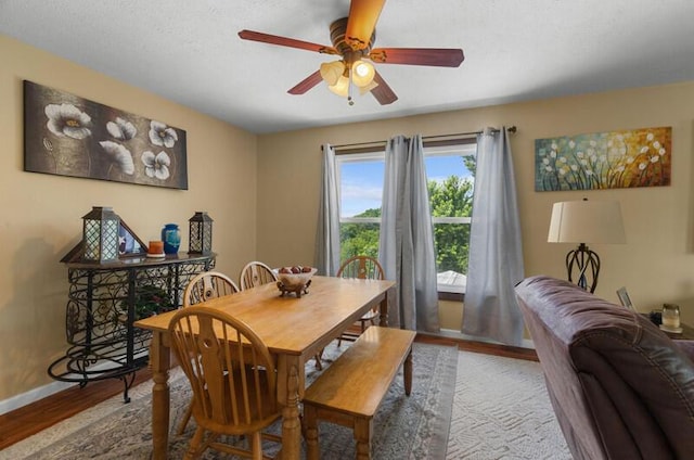 591 Phyllis Cir, Talbott, TN 37877 - dining room featuring wood finished floors and a ceiling fan