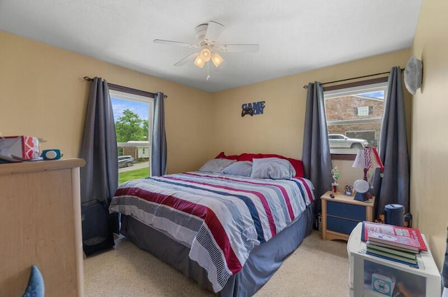 591 Phyllis Cir, Talbott, TN 37877 - carpeted bedroom with ceiling fan