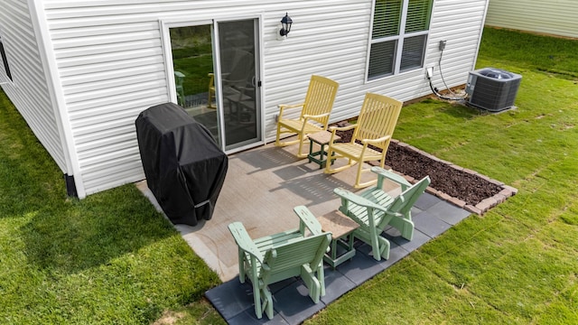 2909 Nicole Cir, Morristown, TN 37814 - view of patio featuring central air condition unit, a grill, and a deck
