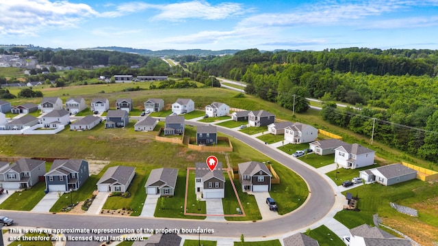 2909 Nicole Cir, Morristown, TN 37814 - aerial perspective of suburban area featuring a forest
