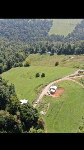 bird's eye view featuring a rural view