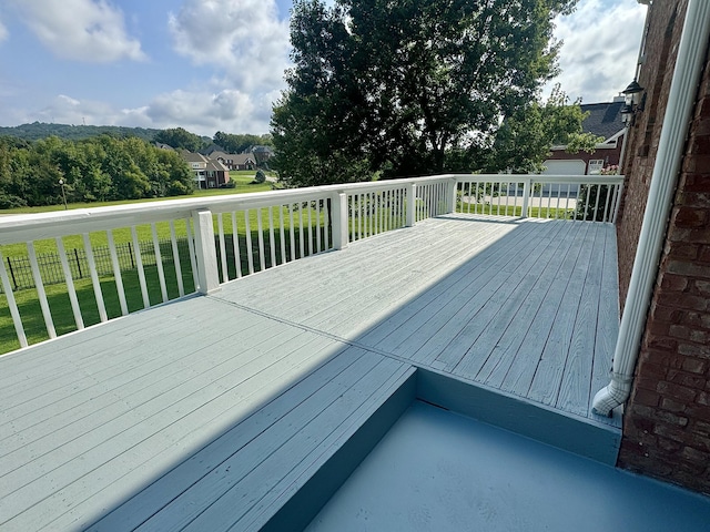 deck with a yard