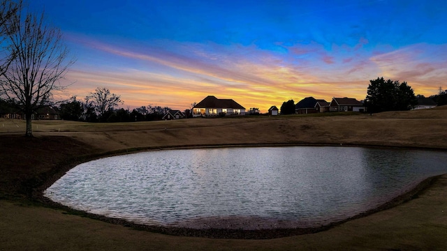 water view featuring a gazebo
