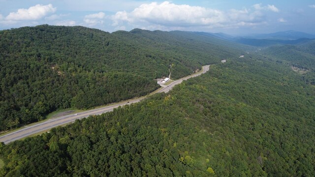 bird's eye view featuring a mountain view