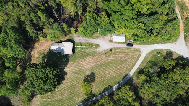 aerial view featuring a rural view