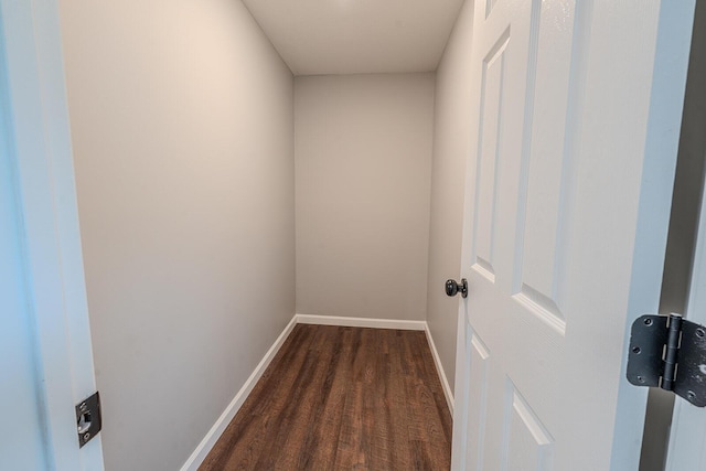 interior space featuring dark wood-type flooring