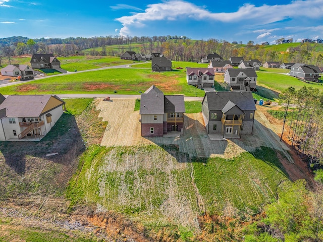 drone / aerial view with a residential view