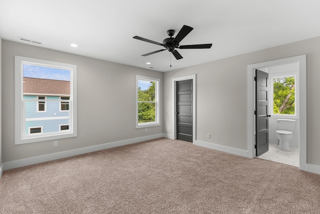 270A W Main St, Dandridge, TN 37725 - unfurnished bedroom featuring baseboards, carpet floors, recessed lighting, a closet, and ensuite bathroom