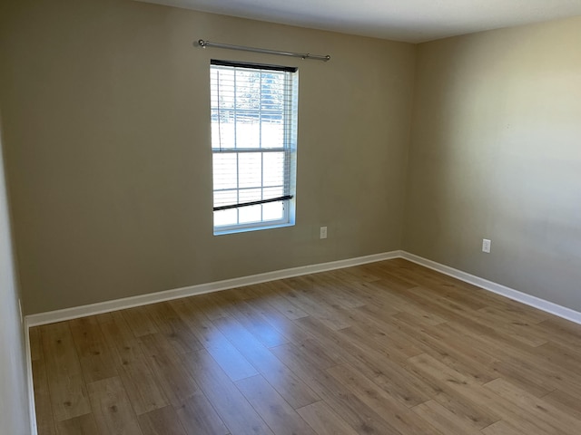 empty room featuring light wood-type flooring