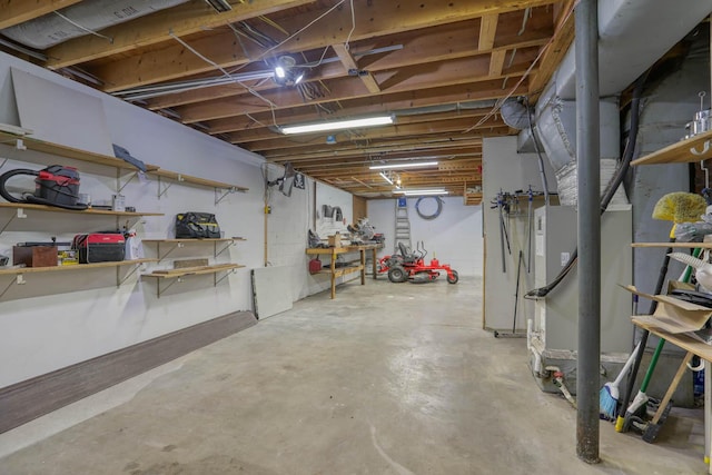 506 Viola Cir, Mount Carmel, TN 37645 - unfinished below grade area with a workshop area