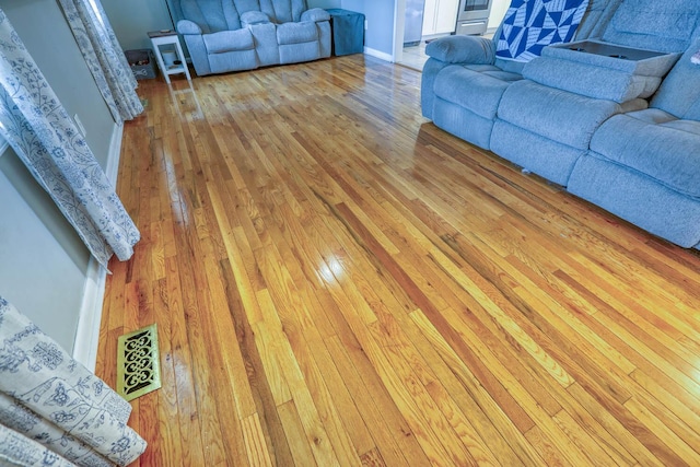 506 Viola Cir, Mount Carmel, TN 37645 - living room with light wood-style flooring, baseboards, and visible vents