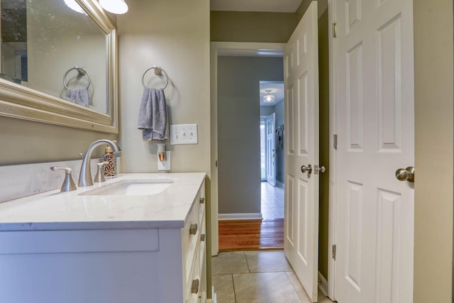 506 Viola Cir, Mount Carmel, TN 37645 - bathroom with tile patterned floors, vanity, and baseboards