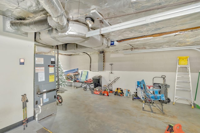 2306 Mountain Dr, Kingsport, TN 37664 - garage with electric panel, a garage door opener, and concrete block wall