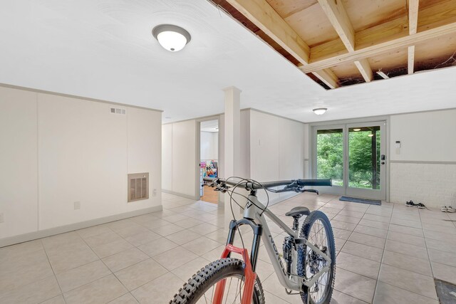 2306 Mountain Dr, Kingsport, TN 37664 - exercise room featuring light tile patterned floors