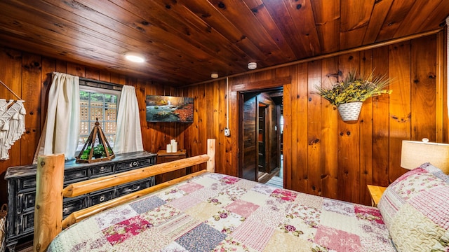 1131 Old Cartertown Rd, Gatlinburg, TN 37738 - bedroom with wood walls and wood ceiling