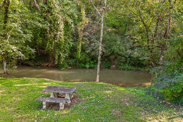 view of yard featuring a water view