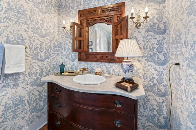 bathroom featuring vanity