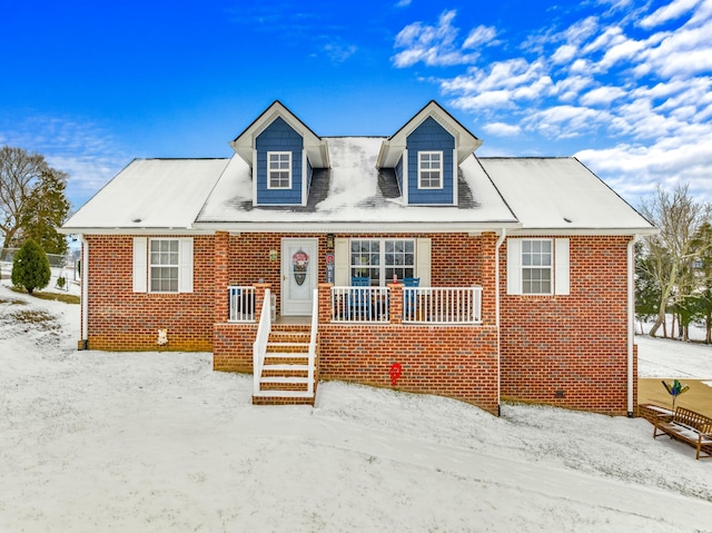 view of front of house featuring covered porch