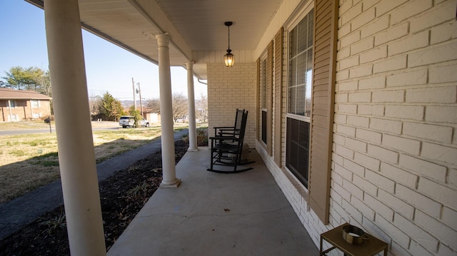 view of patio / terrace with covered porch