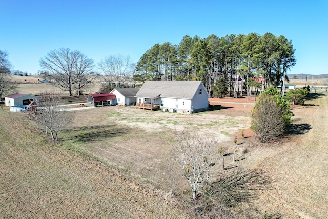 1096 Ch Rankin Rd, White Pine, TN 37890 - view of grassy yard featuring a wooden deck