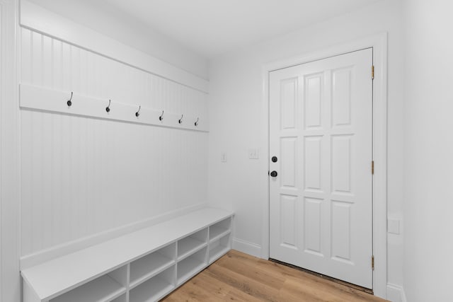 mudroom featuring hardwood / wood-style flooring